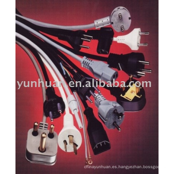 Extensión cables enchufe y conector cable cable poder fuente IEC euro USA